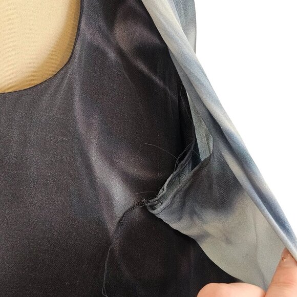 RACHEL Rachel Roy Navy Blue Light Weight Silk Blouse Sz S - Picture 8 of 9